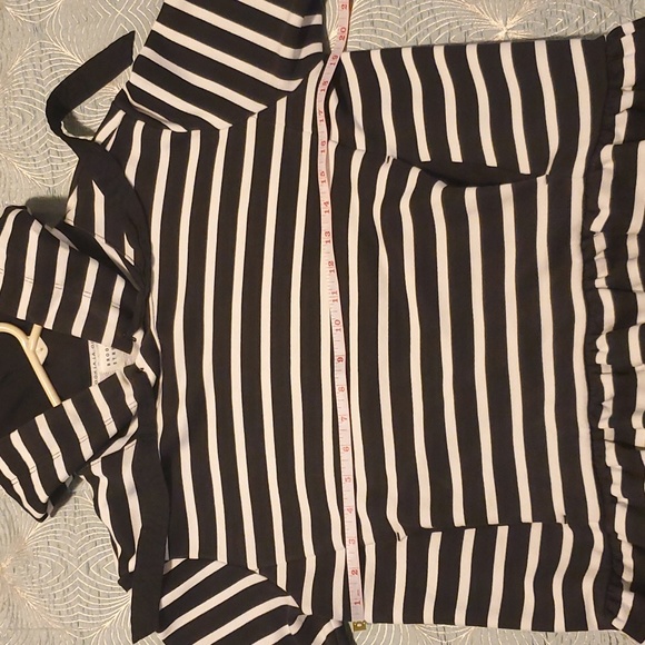 Kate♠️Spade Fleece Stripe Ruffle Pullover - Picture 11 of 14